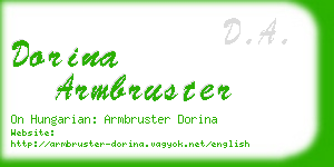 dorina armbruster business card